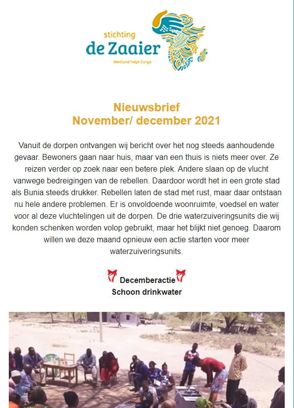 Stichting de Zaaier - Nieuwsbrief september 2021